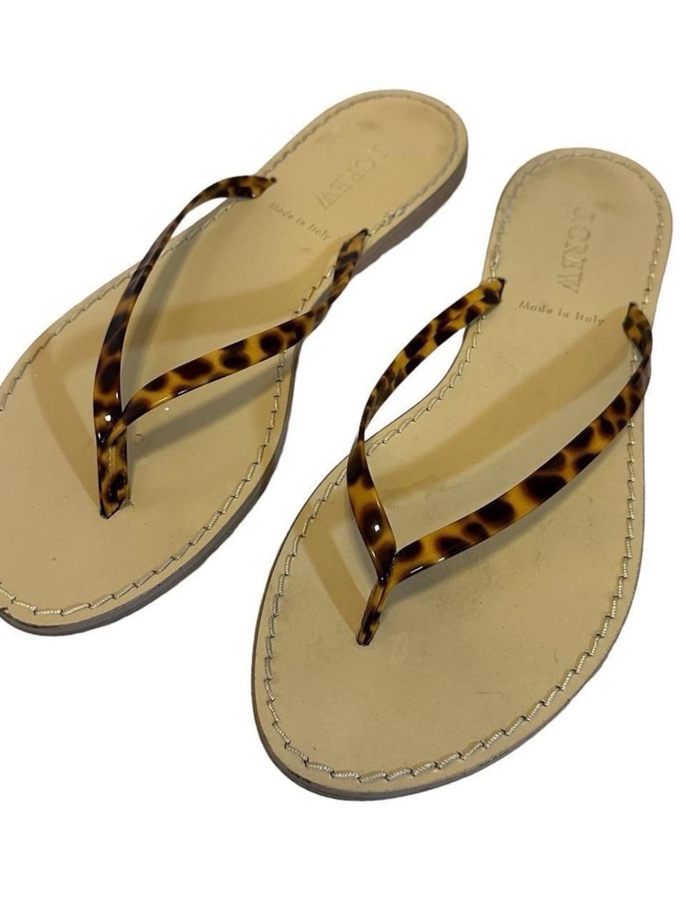 J.Crew Capri Sandal with Faux-Tortoise Strap Size 6